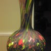 Spatter glass vase