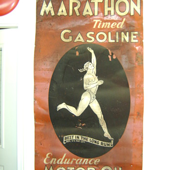 Vintage Marathon Gasoline Sign 