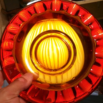 Sklo Union Amberina Ashtray - Glassware