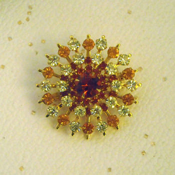 Topaz Brooch - Costume Jewelry