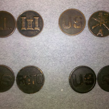 WWI U.S. Army Collar Disc collection ~group 2