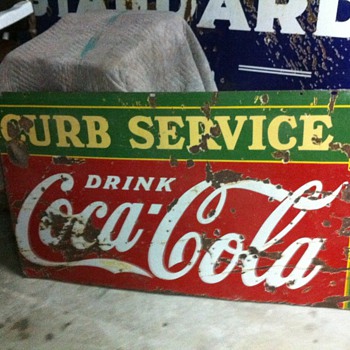 Coca Cola 1930's Curb service sign