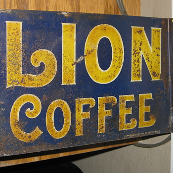Lion Coffee Flange Sign