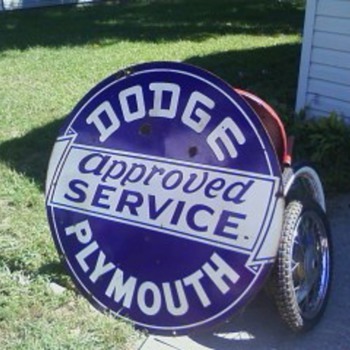 Porcelin 2 sided Dodge sign - Signs