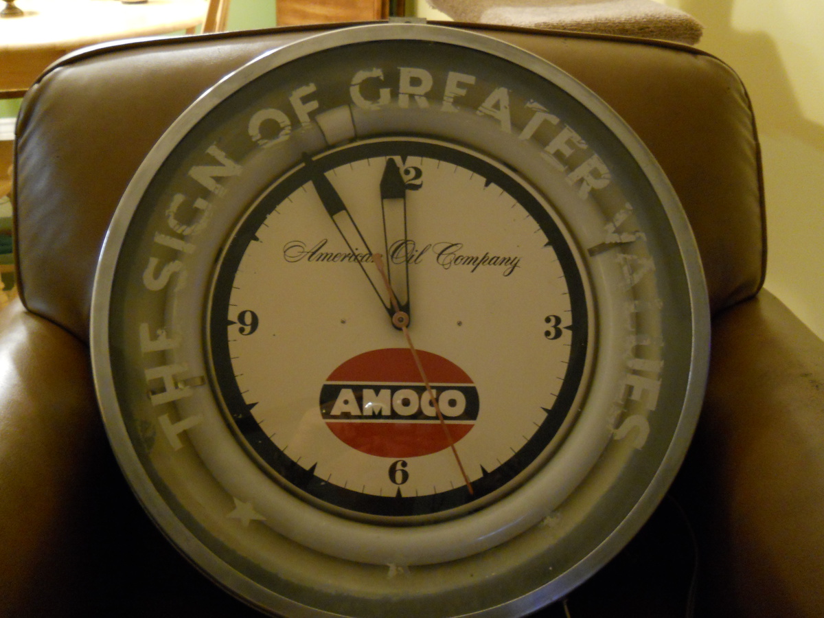 OLD AMACO GAS STATION CLOCK Collectors Weekly