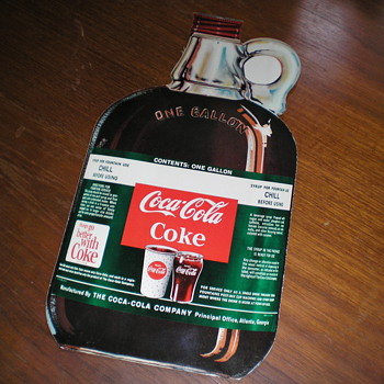 1960s Coca-Cola Syrup Jug Promotional Sales Piece