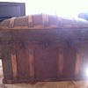 1850's stamped tin trunk crusade symbols 