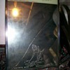 Vintage Weber Beer Mirror with etched Indian scooping water from Spring