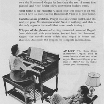 1950 Hammond Organ Advertisement - Advertising