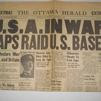 1941 Ottawa, Ks. newspaper