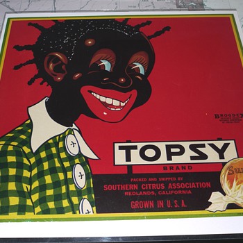 outrageous black americana crate label from sunkist - Advertising