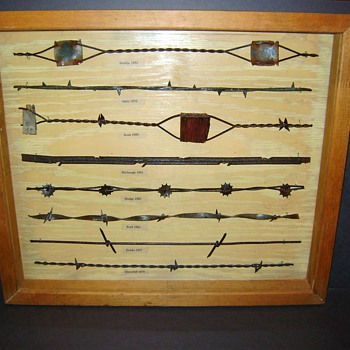 Antique Barbed Wire Shadow Box