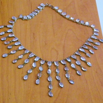 Vintage Antique Victorian Moonstone Festoon Necklace  - Fine Jewelry