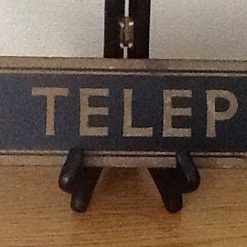 Vintage phone booth sign - Telephones