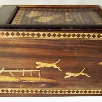 Roll Top Japanese Puzzle Box - possibly cigarette box - Asian