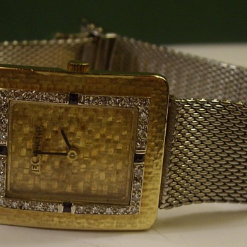 18k Gold & Platinum Le Coultre Art Deco Wrist Watch