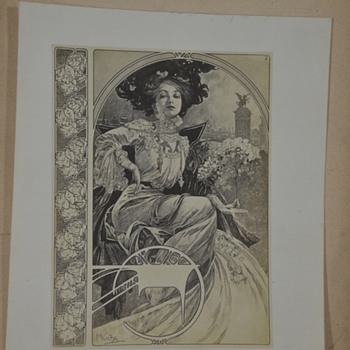 Alphonse Mucha Nude Lithograph? Folio? Prints