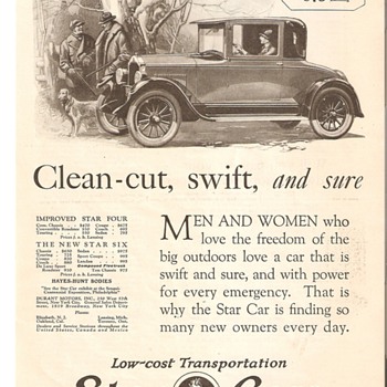 Sales Ad for 1926 Star Car