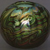 QUEZAL ART GLASS ROSE WATER VASE, circa 1901/1902