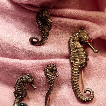 Carl Schon seahorse pins