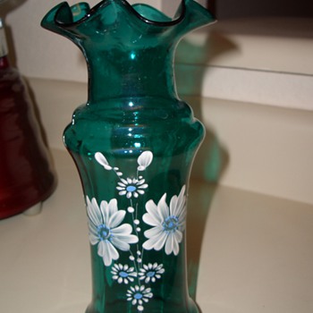 A Lovely Vase, Hand painted Fenton?? - Art Glass