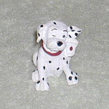 Dalmatian Scratching Puppy Figurine