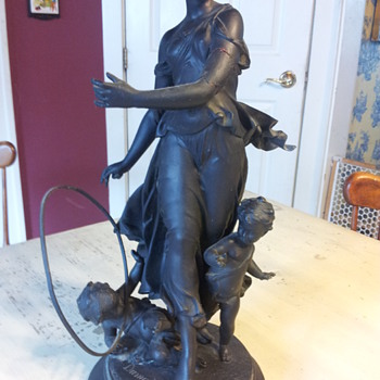 Victorian Spelter Statue by Dumaige - Victorian Era
