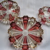 Set of 3 glass ashtrays