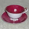 Porcelain cup & saucer wine color