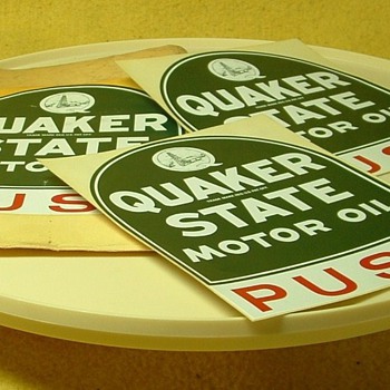 Quaker State door push signs! - Petroliana