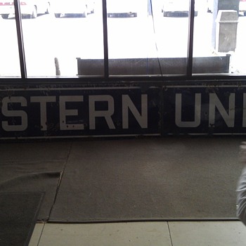 16ft Porcelain Western Union Sign - Signs