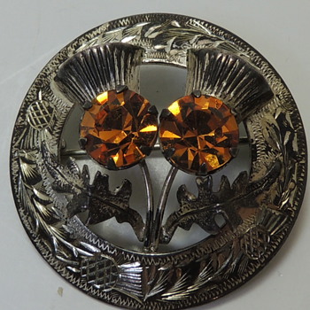 Scottish Brooch - Cairngorm Stones - Glasgow 1954 Ward Brothers