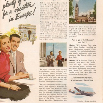 1953 - TWA Airlines Advertisement