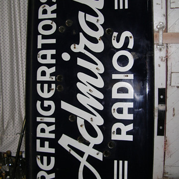 ADMIRAL Radios Refrigerators double-sided Neon Porcelain Enamel Sign
