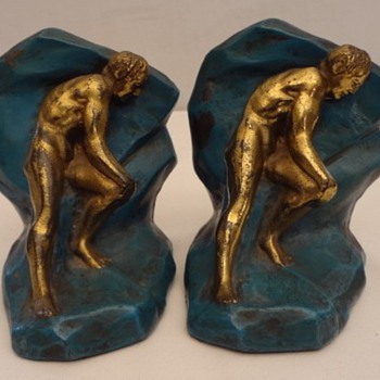Crescent Metal Arts Art Deco "Struggle" Bookends, 1930