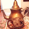 Morocco teapot and old lock, bought after crossing Sahara Desert  1972