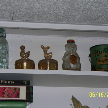 old glass & tin