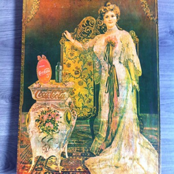 Coca Cola lillian nordica cardboard sign