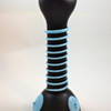 Kralik Dark Amethyst vase with blue windings and prunts