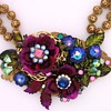 Multi colored centerpiece necklace and earrings