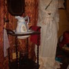 Antique Wash Stand and Wedding Dress