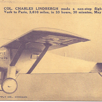 Lindbergh postcard - Postcards