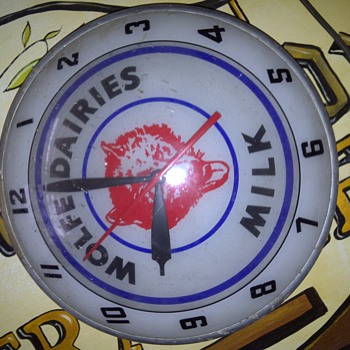 Wolfe Dairy Clock - Clocks