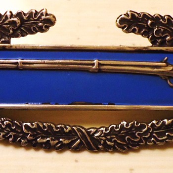WW-2 sterling Combat Infantry Badge My Vietnam one NOT sterling!