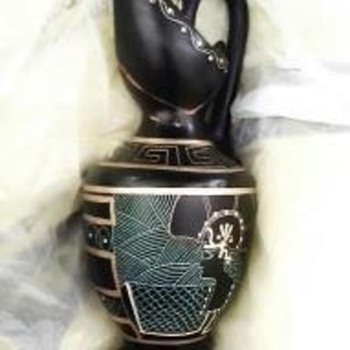 Handmade clay pitcher from Greece 69'