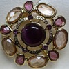 Trefari Amethyst Glass Brooch