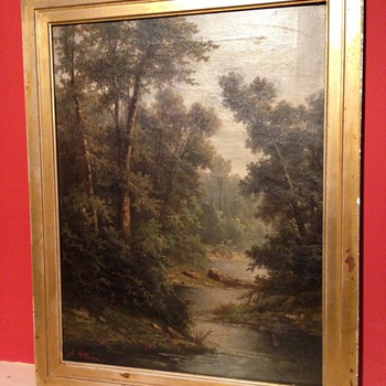 A lovely painting of a River by A. Stone 