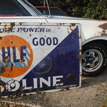 Old Pocelain Gulf Sign...sort'a - Signs