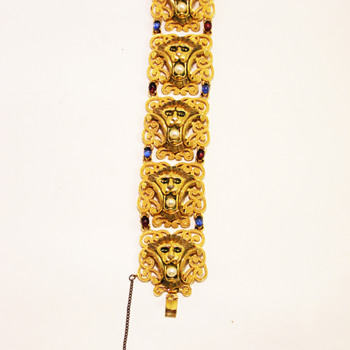 Vintage Joseph Mazer Art Deco Lion Bracelet