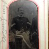 Antique Tin Photograph of a Soldier